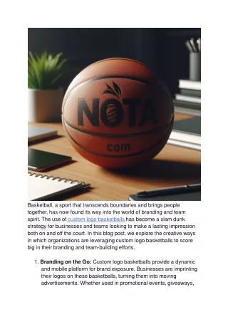 Beyond the Court_ How Businesses and Teams Score Big with Custom Logo Basketballs