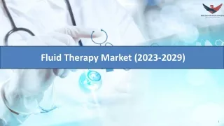 Fluid Therapy Market Size & Growth Analysis 2029
