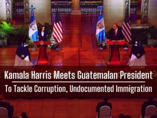 Kamala Harris meets Guatemalan president to tackle corruption, undocumented immigration