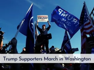 Trump supporters march in Washington